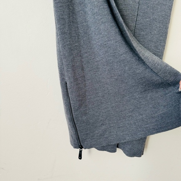 St. Tropez west gray long vest cardigan extra fine merino wool blend woman’s M - Picture 3 of 9